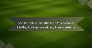 Oficiālie noteikumi futboltenisā: Servēšanas kārtība, Rotācijas noteikumi, Punktu sistēma